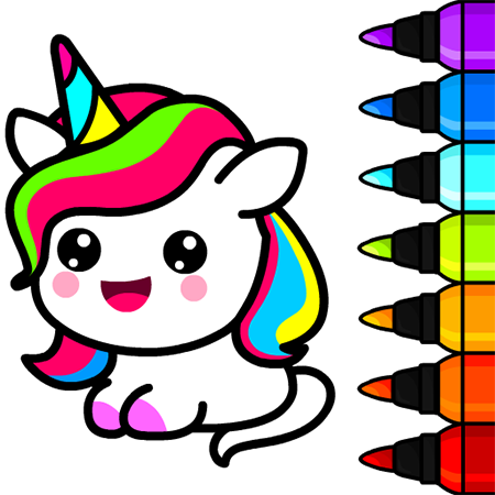 Baby Unicorn Coloring Book