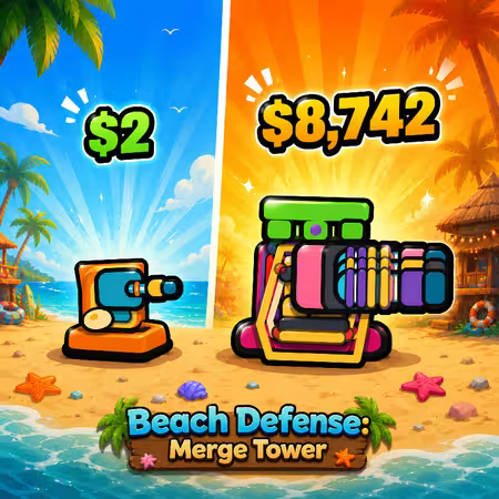 Beach Defense: Merge Tower