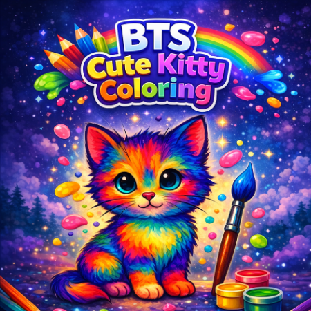 BTS Cute Kitty Coloring