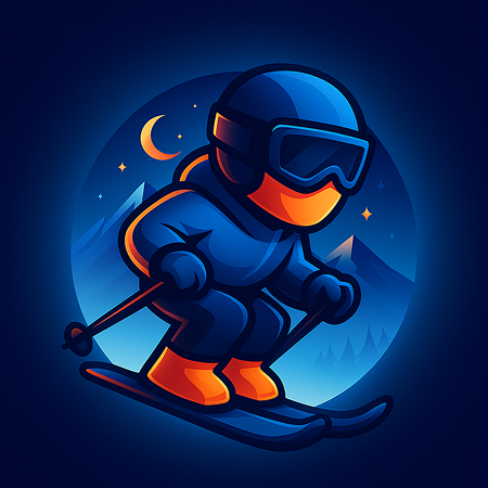 Crazy Snow Skier