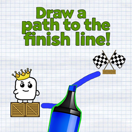 Draw a path to the finish line!