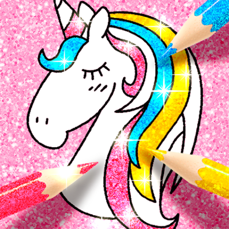 Glitter Unicorn Coloring Book