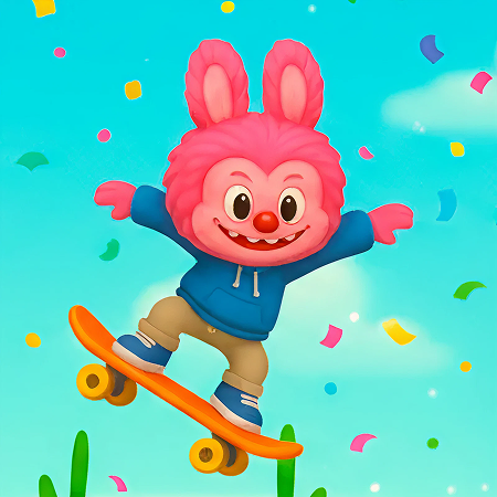 Labubu Skate Parkour