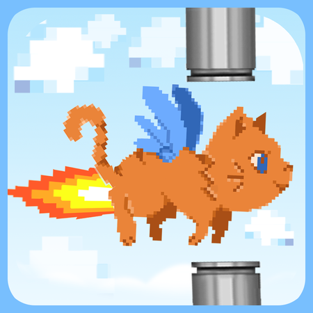 Pixel Cat Can't Fly